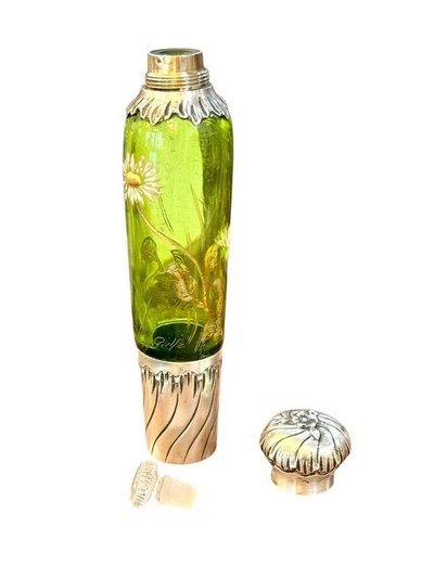 Emile Gallé Flacon à Sel art Nouveau "Marguerites"