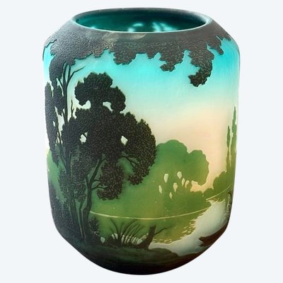 Vaso "Lakescape" di Muller Frères Lunéville