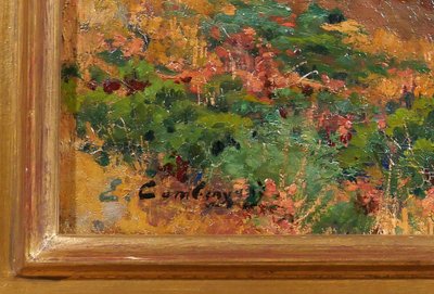 Emile CAMBIAGGIO 1857-1930 Bretagna, Binic, paesaggio, pittura, 1909, impressionismo Paimpol