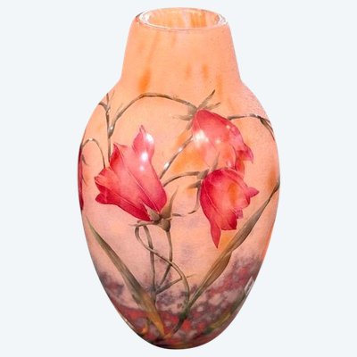 Vaso Daum Nancy Art Nouveau "Aux Campanules