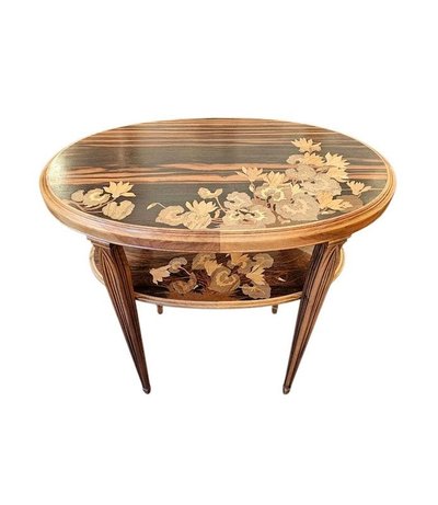 Tavolo volante "Ciclamini" di Emile Gallé in stile Art Nouveau