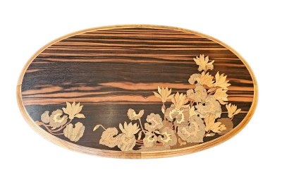 Tavolo volante "Ciclamini" di Emile Gallé in stile Art Nouveau