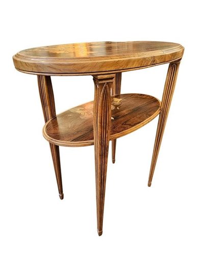Tavolo volante "Ciclamini" di Emile Gallé in stile Art Nouveau
