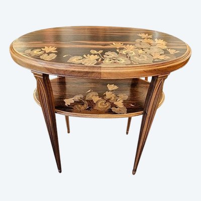 Tavolo volante "Ciclamini" di Emile Gallé in stile Art Nouveau