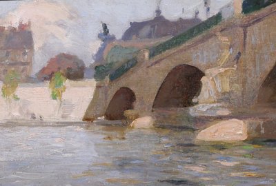 Julien-Jacques Leclerc 1885-1972 Paris, Le pont des Invalides, tableau paysage Seine vers 1920