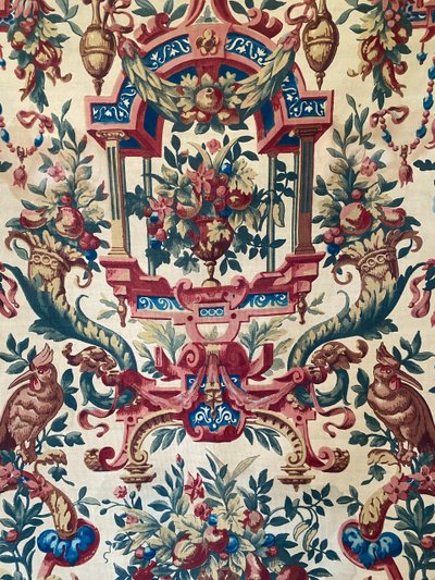 Coupon di tessuto d'epoca Napoleone III