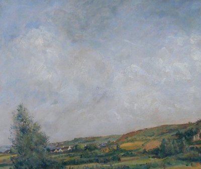 Eugène-Paul ULLMAN 1877-1953 Paesaggio della Bretagna, Paimpol? dipinto, 1940
