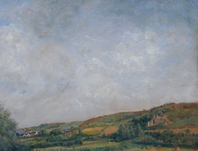 Eugène-Paul ULLMAN 1877-1953 Paesaggio della Bretagna, Paimpol? dipinto, 1940