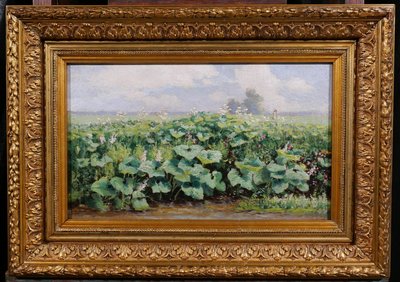 Gérard VAN LUPPEN (att. a) 1834-1891 Paesaggio con piante a Modave (Belgio), dipinto, 1883