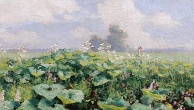 Gérard VAN LUPPEN (att. a) 1834-1891 Paesaggio con piante a Modave (Belgio), dipinto, 1883