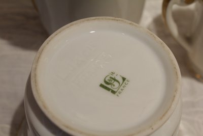 Limoges Porcelain Tea or Coffee Service, Lj Et Cie, Circa 1950