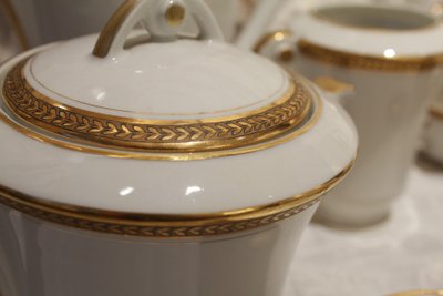 Limoges Porcelain Tea or Coffee Service, Lj Et Cie, Circa 1950