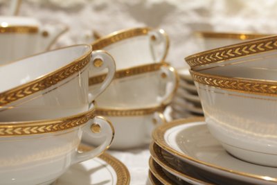Limoges Porcelain Tea or Coffee Service, Lj Et Cie, Circa 1950