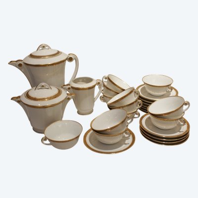 Limoges Porcelain Tea or Coffee Service, Lj Et Cie, Circa 1950