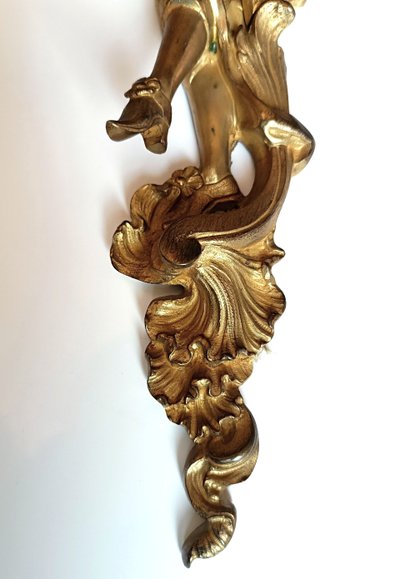 Pair of Regency style gilt bronze wall lights