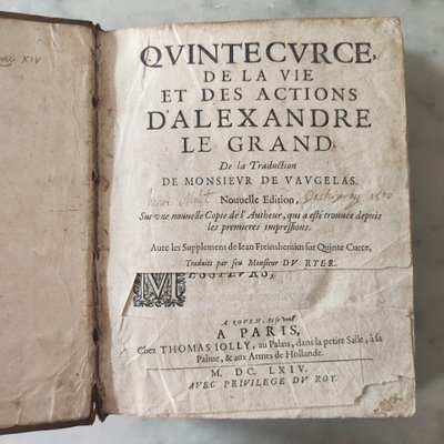 Quinte Curce de la vie et des actions d'Alexandre le Grand
