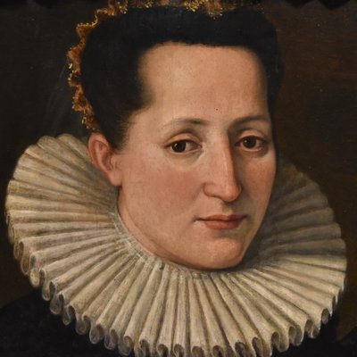 Santi Di Tito (Sansepolcro 1536 - Florence 1603) Portrait De Noble Dame Avec Un Livre