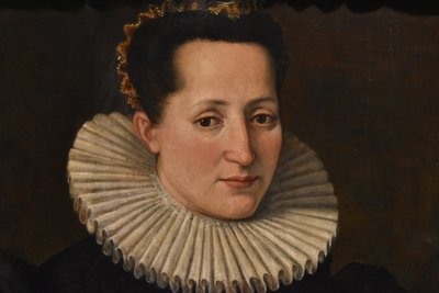 Santi Di Tito (Sansepolcro 1536 - Florence 1603) Portrait De Noble Dame Avec Un Livre