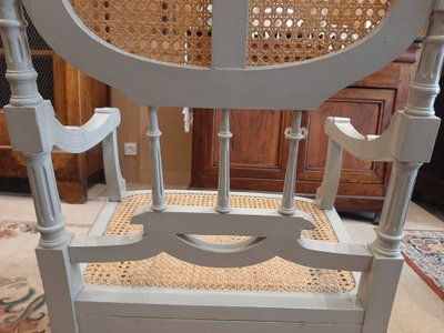 Fauteuil Canné Style Louis XVI - Fin XVIIIème