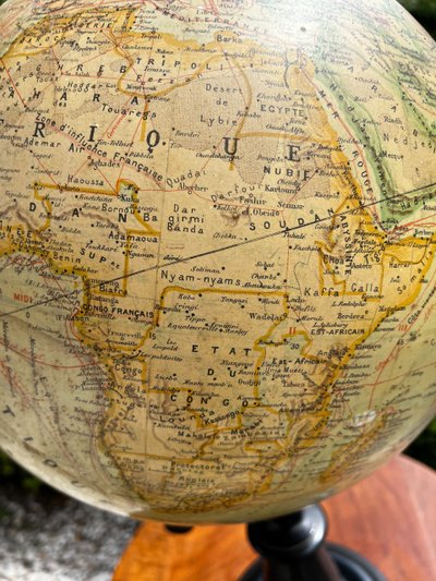 Large terrestrial globe, by J. Forest, circa 1910,