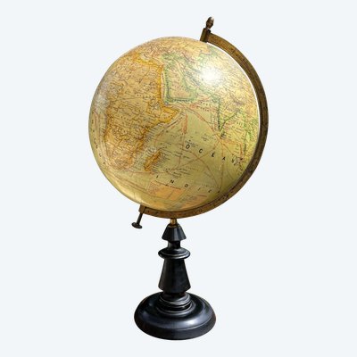 Large terrestrial globe, by J. Forest, circa 1910,