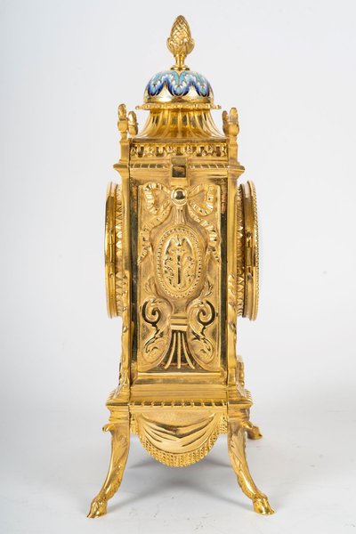 A gilt bronze and cloisonné enamel set, late 19th century