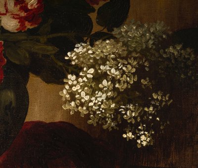 Un tableau de fleurs huile sur toile, fin XIXème siècle