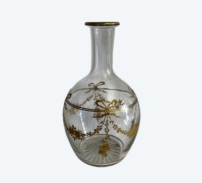 Caraffa e piatto in cristallo Baccarat, XIX secolo