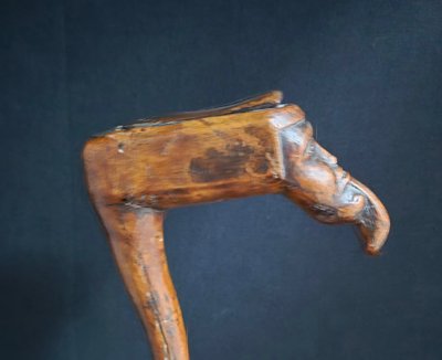 Canne Tabatière d'Art Populaire