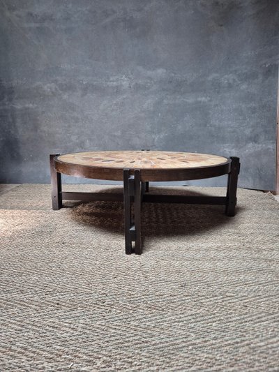 Table Basse Circulaire Roger Capron