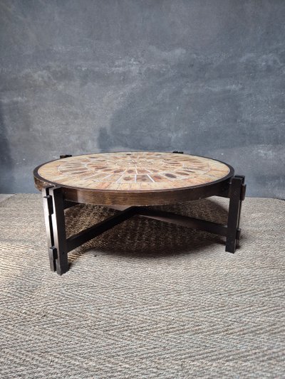 Table Basse Circulaire Roger Capron