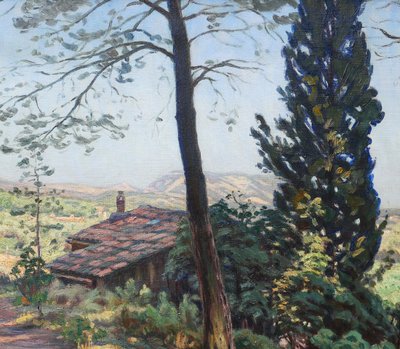 Charles GUILLOUX 1866-1946 Paysage de Provence, tableau, vers 1910-15 impressionnisme