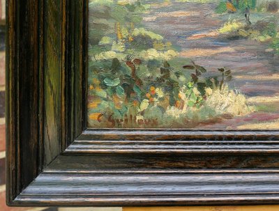 Charles GUILLOUX 1866-1946 Paysage de Provence, tableau, vers 1910-15 impressionnisme