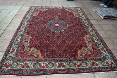 Tappeto antico Bidjar – Rosso viola intenso – 320 x 220 cm