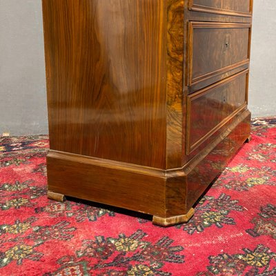 Splendide commode en ronce de noyer du XIXe siècle