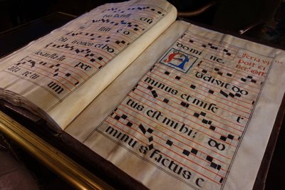 Large mass antiphonary of 260 pages, dated 1736