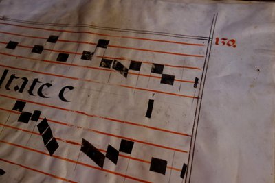 Large mass antiphonary of 260 pages, dated 1736