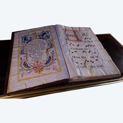 Large mass antiphonary of 260 pages, dated 1736