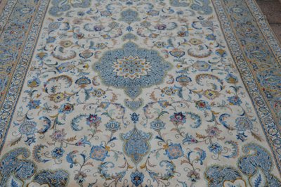 Tappeto Kashan antico – Raffinati toni grigi – 330 x 210 cm