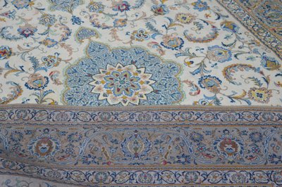 Tappeto Kashan antico – Raffinati toni grigi – 330 x 210 cm