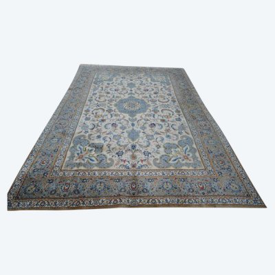Tappeto Kashan antico – Raffinati toni grigi – 330 x 210 cm