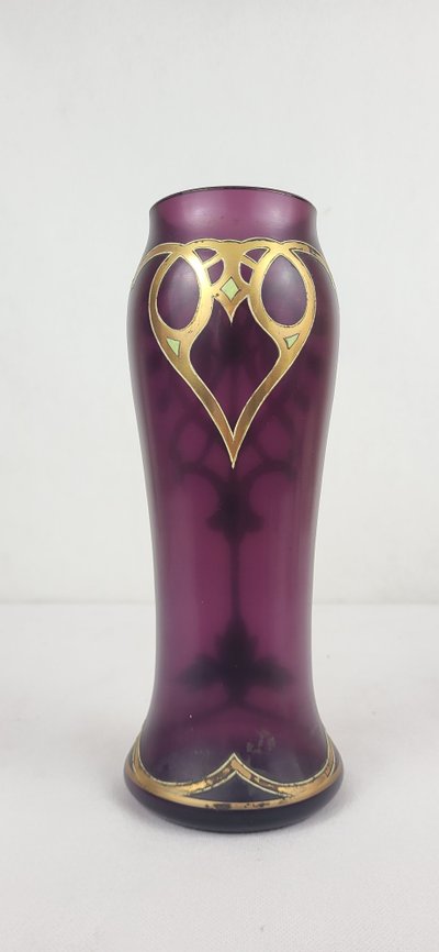 Vaso in vetro smaltato circa 1900