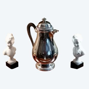 Important Louis XV style silver plated coffee pot from the end of the XIX century
