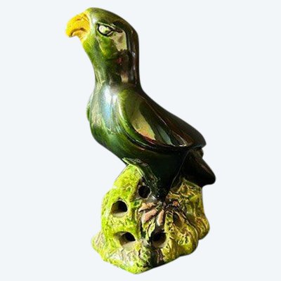 Chine - Perroquet - Grès émaillé