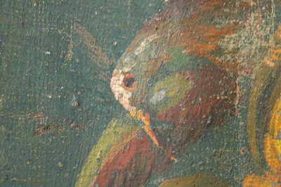Importante toile peinte, plafond peint, Empire XIXe 