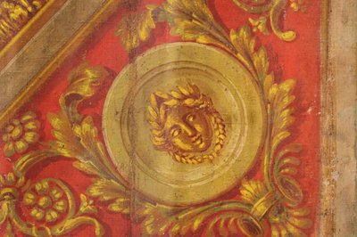 Importante toile peinte, plafond peint, Empire XIXe 