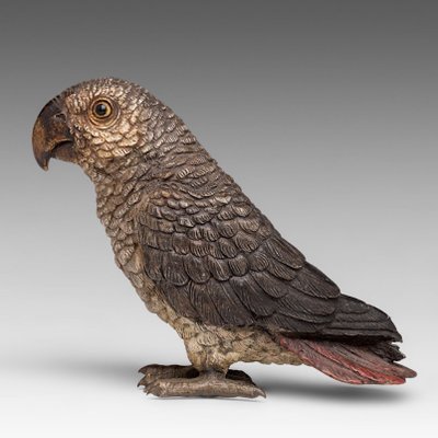 Parrot Geschützt - Bergmann - Scultura in bronzo proveniente da Vienna