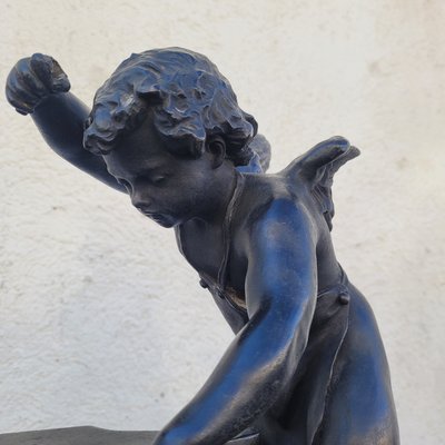 Groupe En Bronze Amours Forgerons, XIXème Siècle