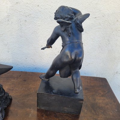 Groupe En Bronze Amours Forgerons, XIXème Siècle