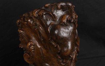 Consolle Luigi XV, in legno massello, XVIII secolo, barocco